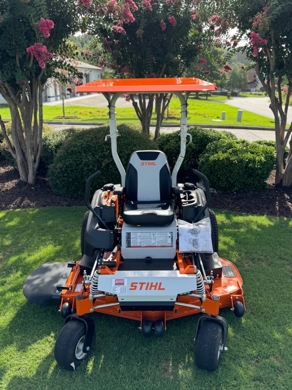 Canopy installed on STIHL RZ Zero Turn Mower